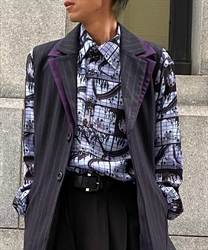 影絵柄プリントシャツ