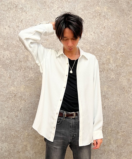 カラーチップ＆ローズ釦シャツ | outlet | axes femme online shop