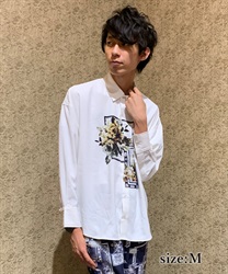 フロントフラワーシャツ