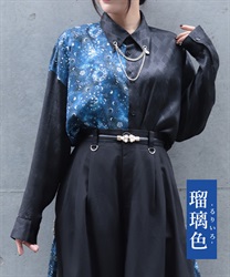 陰陽師×占星配色シャツ(瑠璃色-M)