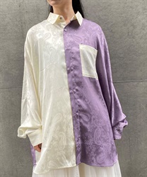 配色ドルマン長袖シャツ【WEB限定価格】(生成り-M)