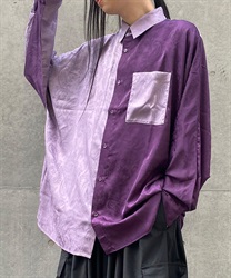 配色ドルマン長袖シャツ【WEB限定価格】(ラベンダー-M)