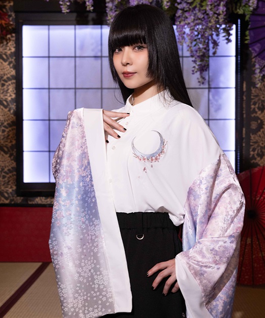 桜×月和袖シャツ