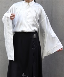 梅×竹ジャガード和袖シャツ(月白-M)