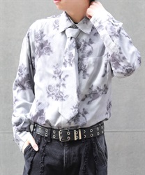 タイ付ボカシローズシャツ【2点10%OFF対象商品】(グレー-M)