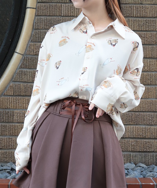 むむページ パンケーキプリントシャツ【ランク別お値下げ対象商品】 | axes femme