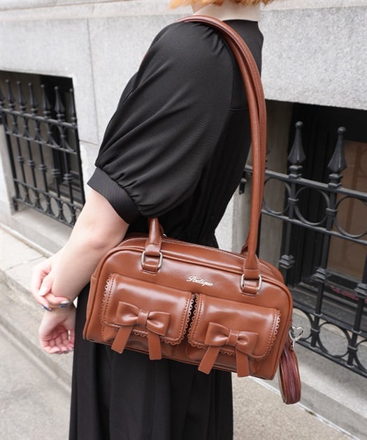 ハートポーチ付ボストンバッグ【POE】