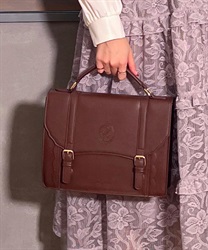 薔薇モチーフ型押しサッチェル(茶-F)