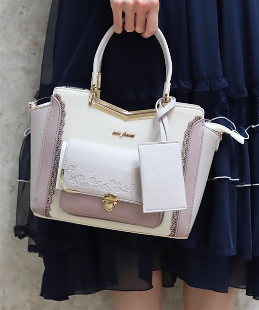 エンボスフラップ配色バッグ | axes femme 公式オンラインショップ
