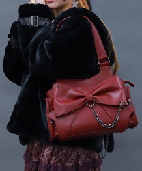 クリアポケットリボンバッグ【WEB先行販売】(ワイン-F)