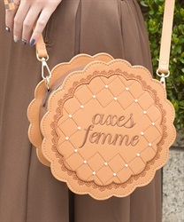 クッキーモチーフポシェット(キャメル-F)