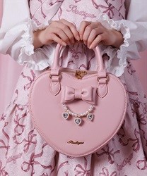チャーム使いハートバッグ(ピンク-F)
