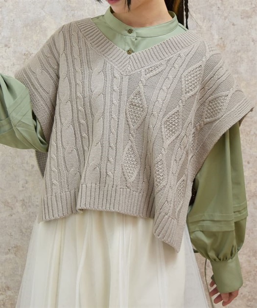 バックリボンベスト | outlet | axes femme online shop