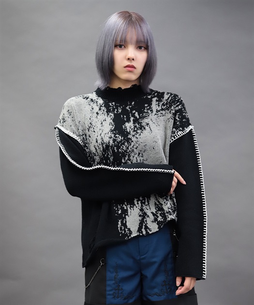 ダメージニットプルオーバー | axes femme online shop