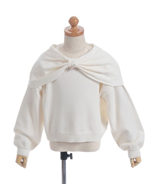 リボンモチーフニット