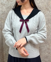 ブローチ付セーラーニット | レディース服・レディース ブローチ付セーラーニット | レディース服・レディース