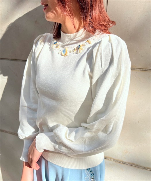 ビジューラメニットプルオーバー | outlet | axes femme online shop ビジューラメニットプルオーバー | outlet | axes femme online shop