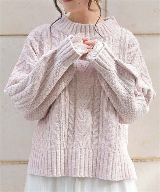 ベロアモールニットプルオーバー | axes femme | axes femme ベロアモールニットプルオーバー | axes femme | axes femme