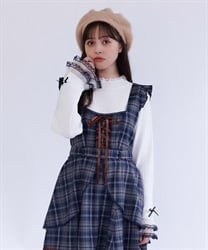 リボン×チュールレースニット【予約】(白-F)