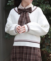 ケーブルチルデンニットプルオーバー(生成り-F)