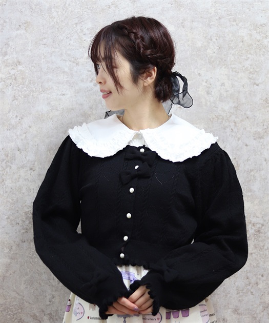 ハート透かし長袖ニットカーデ | レディース服・レディース ハート透かし長袖ニットカーデ | レディース服・レディース