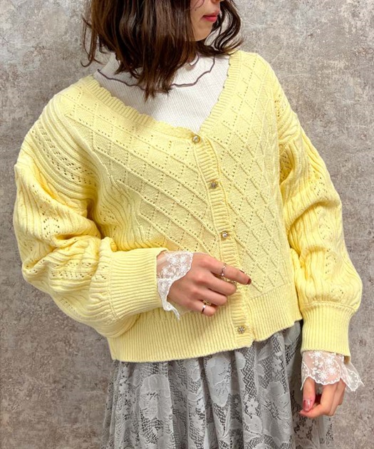 アソート釦ニットカーディガン | outlet | axes femme online shop アソート釦ニットカーディガン | outlet | axes femme online shop