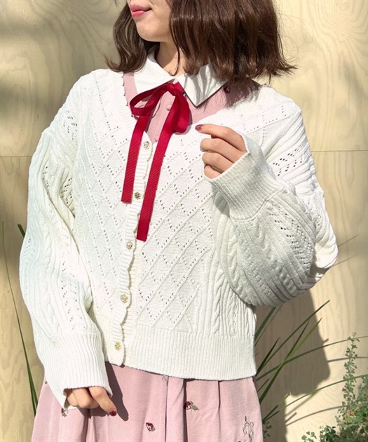 アソート釦ニットカーディガン | outlet | axes femme online shop アソート釦ニットカーディガン | outlet | axes femme online shop