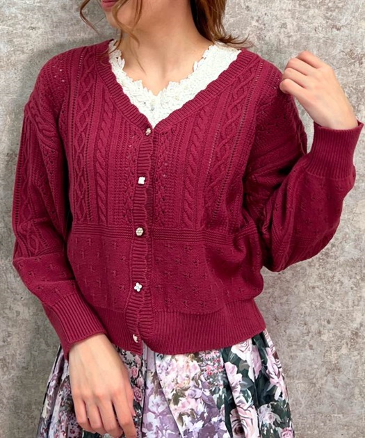 透かし編みニットカーディガン | レディース服・レディース 透かし編みニットカーディガン | レディース服・レディース