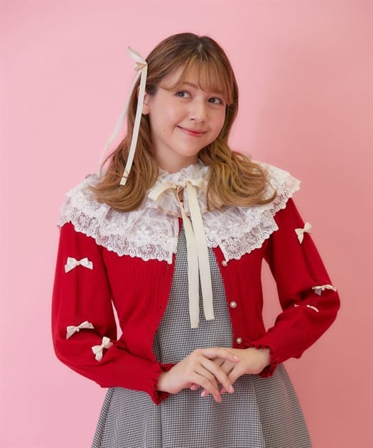 プチリボン付カーディガン【期間限定価格】 | outlet | axes プチリボン付カーディガン【期間限定価格】 | outlet | axes