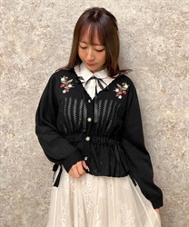 ストロベリー刺繍ニットカーディガン | outlet | axes femme ストロベリー刺繍ニットカーディガン | outlet | axes femme