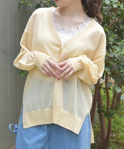 UVカットシアーニットカーディガン | レディース服 UVカットシアーニットカーディガン | レディース服