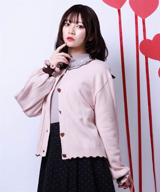 ❤️ページ swing by ハートジャカードクルーニット/Green Parks（グリーン