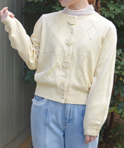 けいとさま専用 かぎ針ローズニットカーデ | axes femme online shop