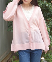 ＵＶカットラメシアーカーディガン【予約】(ピンク-F)