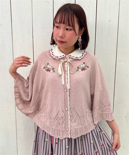 ヴィンテージ♡いちごモチーフ♡ニットジャケット 買い求め ヴィンテージ♡いちごモチーフ♡ニットジャケット 買い求め