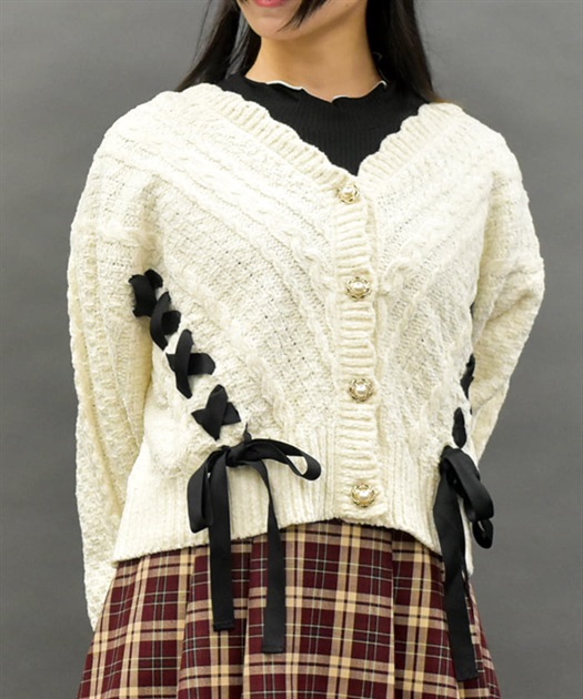 ビジュー裏ボアニットポンチョ | outlet | axes femme online shop ビジュー裏ボアニットポンチョ | outlet | axes femme online shop