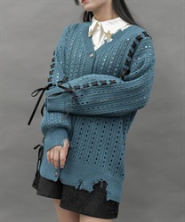 レースアップデザインカーディガン | レディース服・レディース レースアップデザインカーディガン | レディース服・レディース