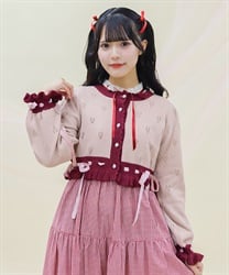 ハート透かし編みニットカーディガン【期間限定価格】