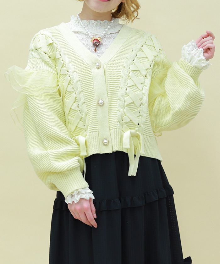 フリルカーディガン SAORIさんコラボ ］フリルカーディガン [C6684] - レディース