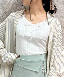 レースアップデザインタンク | outlet | axes femme online shop レースアップデザインタンク | outlet | axes femme online shop