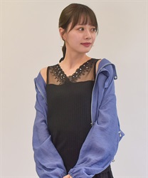 吸水速乾レースタンク【期間限定価格】(黒-F)