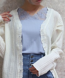 吸水速乾レース切替タンク(サックス-F)