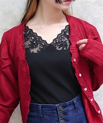 吸水速乾レース切替タンク(黒-F)