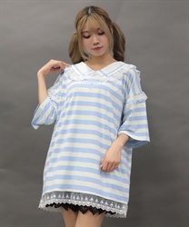 デビルクロスセーラーＴシャツ(サックス-M)