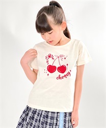 ハートチェリーＴシャツ(白-120cm)