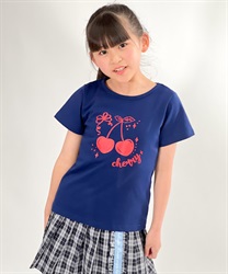 ハートチェリーＴシャツ(紺-120cm)