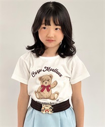 ほほえみくまさん柄Ｔシャツ【2点10%OFF対象商品】(白-120cm)