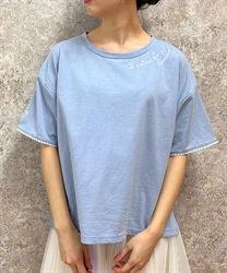 吸水速乾プリントＴシャツ(ブルー-F)