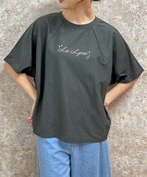 吸水速乾プリントドルマンＴシャツ(チャコール-F)