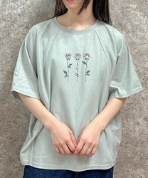 吸水速乾プリントドルマンＴシャツ(ミント-F)